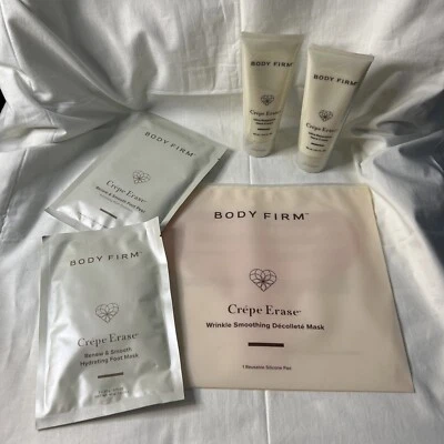 Body Firm Crepe Erase Lot/5 Wrinkle Smoothing Décolleté Mask, (2) Hand Cream, Fo - Image 1 of 4