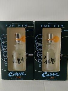 Lot of 2 Curve Chill Perfume by Liz Claiborne 0.5 Oz 15 Ml Cologne Spray MINI