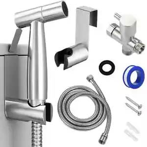 Stainless Steel Handheld Toilet Bidet Sprayer Set Kit Faucet Spray For Bathroom - Picture 1 of 9