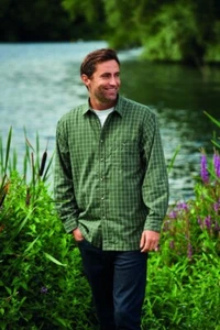 NEW MENS LONG SLEEVE CHAMPION MILTON CASUAL HUNTING OUTDOOR COTTON HEAVY SHIRT - Picture 1 of 4