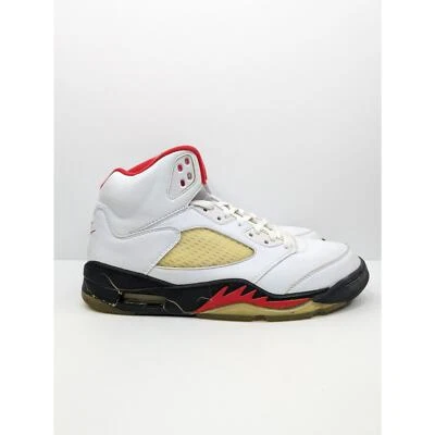 Zapatillas De Colección Nike Air Jordan 5 V Para Hombre Talla 9.5 Rojo Fuego Negras 3m 136027-101 Foto 1 de 4