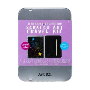 Kit de viaje Art 101 herramientas creativas ARTE RASGUÑO y estuche de hojalata - ¡NUEVO SELLADO! - Imagen 1 de 6