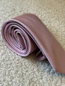 Austin Reed 100% Silk Tie Smart Formal Wedding Occasion Pink Blue Small Check - Picture 1 of 5