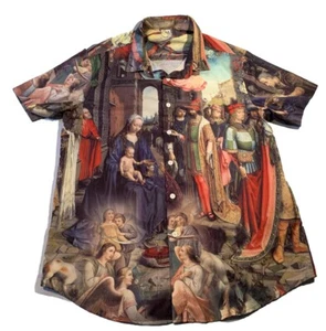 Camisa para hombre Renacimiento S Pinturas Virgen y Niño Jesús Ángeles - Imagen 1 de 17