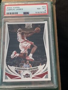 2004 Topps #23 Lebron James PSA 8 NM-MINT. Cleveland Cavaliers. 2nd Year