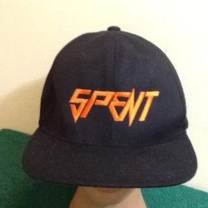 SPENT Snapback Embroidered 100% Cotton Black Baseball Hat The Classics Cap - Picture 1 of 4