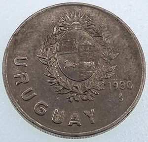 World Coin: 1980 Uruguay - 1 New Peso - Circulated (SKU 235) - Picture 1 of 4