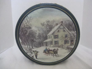 Winter Scene Round Tin ~ **Gift Idea - Picture 1 of 2
