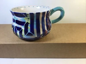 Erhöhte Nobby Dots Griff Strukturiert Blau Kaffeebecher - Bild 1 von 8
