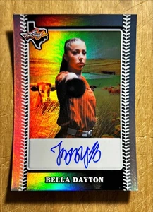 2024 Leaf Lone Star Softball Women Sport Texas SILVER AUTO /180 Bella Dayton - Picture 1 of 2