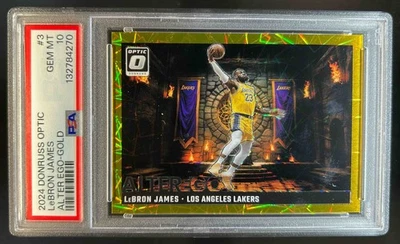 2024-25 Donruss Optic LeBron James Alter Ego Gold #5/10 Lakers PSA 10 - Image 1 of 2