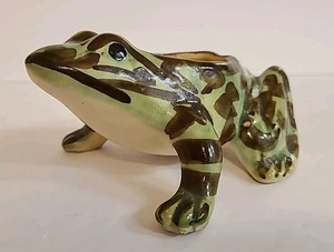 BRUSH McCOY POTTERY Arts Crafts FROG Garden Ornament PLANTER Figurine 1930s - Picture 1 of 14