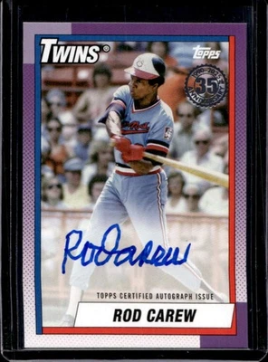 Béisbol automático Topps Rod Carew 1990 2025 (serie 1) radiocontrol novato #90AU-RC gemelos Foto 1 de 2