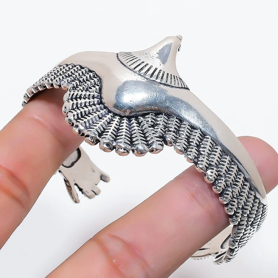 Beautiful Handmade Design 925 Sterling silver Adjustable Cuff Bracelet For Gift - Image 1 of 1