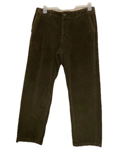 Pantalones de pana J Crew frente plano ballena marrón hombre 34x32 algodón clásico pantalón - Imagen 1 de 13