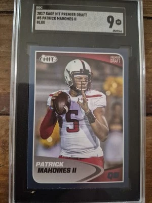 2017 Sage Hit - Patrick Mahomes II #5 Blue (RC) - Image 1 of 2