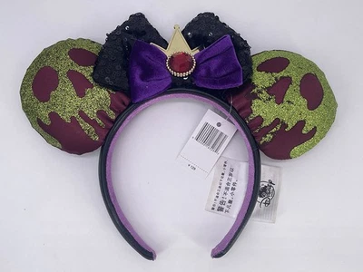 Faixa de cabeça Disney 2025 Poison Apple Collection Branca de Neve Rainha Má Minnie Ears - Imagem 1 de 2