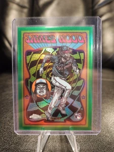 2025 Topps Chrome #UV-11 James Wood Ultraviolet All-Stars Green /99 (RC) - Picture 1 of 3