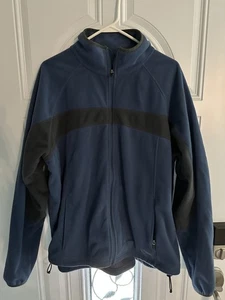 EUC Herren LL Bean Polartec leichte Fleecejacke mit durchgehendem Reißverschluss blau grau XL - Bild 1 von 7
