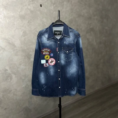 Camisa occidental 50 con logotipo parcheado envejecido Dsquared2 Foto 1 de 4
