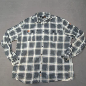 Hawx FR Shirt Mens 2XL Flame Resistant Work Gear Plaid Heavyweight Workwear - Picture 1 of 15