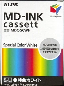 Alps MD Printer Ink Cartridge - White MDC-SCWH - Replaces 106050-00 - Picture 1 of 1