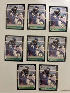 1987 Donruss Mike Davis (8) Oakland Leichtathletik Baseball #133 Karten Lot... - Bild 1 von 2