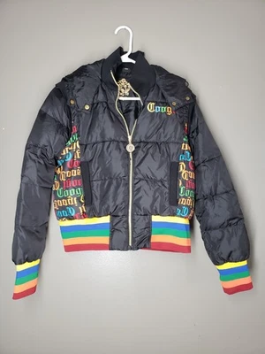 Chaqueta acolchada parka de invierno Coogi para niñas talla grande arco iris tiene agujero/defecto F10TW Foto 1 de 4