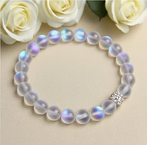 2025NEW!Natural Angel Aura Quartz 8mm Bracelet Gemstone Healing Crystal Gift - Picture 1 of 3