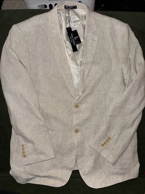 PJ Paul Jones Linen blend Cream Suit Jacket Blazer mens size XXL sport coat - Image 1 of 4
