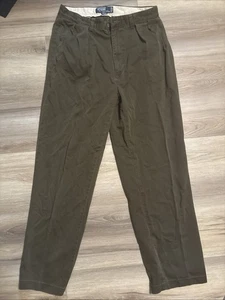 POLO RALPH LAUREN Chino Jeans Herren 33/32 Armeegrün Drab Vintage Y2K Anzughose - Bild 1 von 7