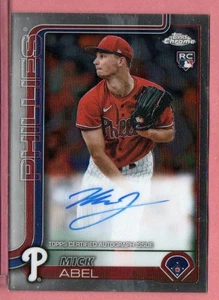 Mick Abel 2025 Topps Chrome Rookie On-Card Auto RC Phillies - Picture 1 of 1