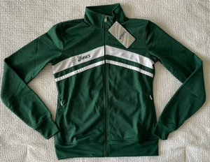 Neu mit Etikett ASICS XS X-small Cabrillo Damen-Trainingsjacke waldgrün Team mit durchgehendem Reißverschluss - Bild 1 von 13