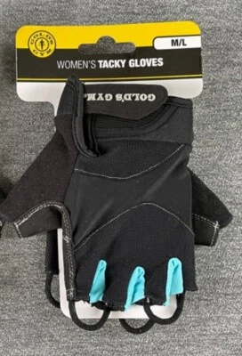 Guantes sin dedos pegajosos para gimnasio dorados para mujer talla M/L negros y acuáticos nuevos Foto 1 de 3