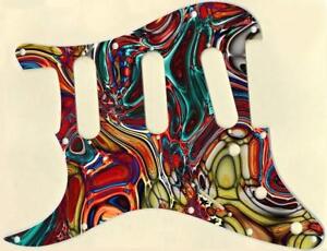 Pickguard Stratocaster LEWORĘCZNY Niestandardowy do Fender 11 otworów Abstrakcja 15