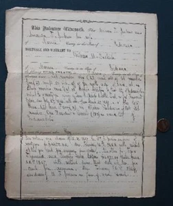 1867 Indianapolis Indiana document signed by Politico & Author Jacob Platt Dunn- - Picture 1 of 1