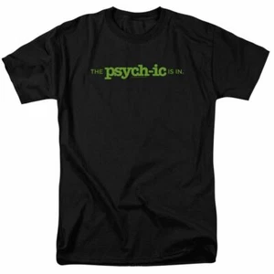 Psych The Psychic Is In T Shirt Mens Licensed Classic TV Show Gus James Black - Picture 1 of 2