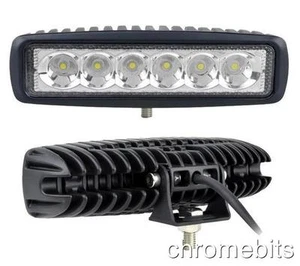 8X 12V 24V 18W LED Travail Lampe Projecteur Faisceau Commerce Véhicule Universel - Imagen 1 de 8