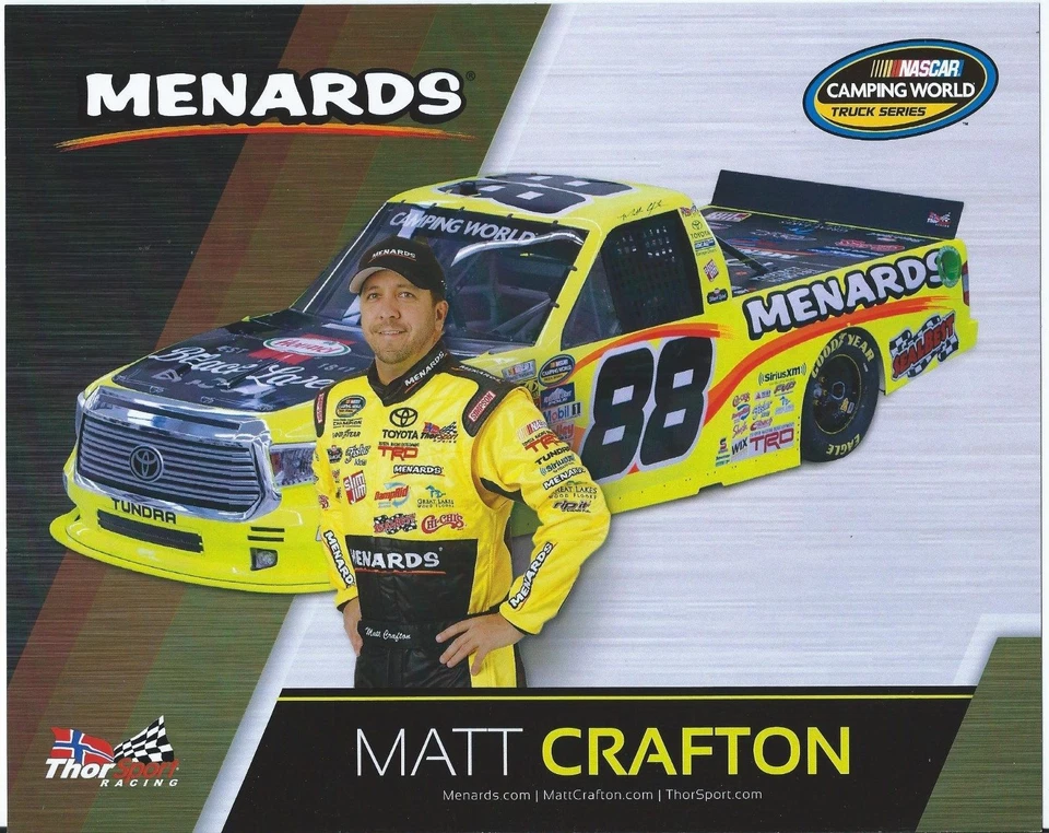 Matt Crafton 2016 "Black Label" #88 NASCAR Camping World Truck Series postal Foto 1 de 1