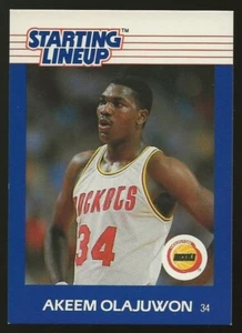 1988-89 alineación inicial Baloncesto Akeem Olajuwon tarjeta como nueva Houston Rockets Sala de Corta - Imagen 1 de 2