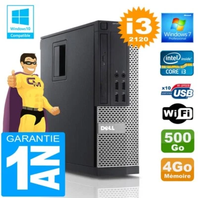 PC DELL 990 SFF Core I3-2120 RAM 4GB Disco 500GB Wifi W7 - Imagen 1 de 4