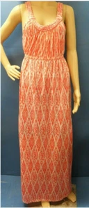Faded Glory Women's Sleeveless Dress 8/10 M Pink An White Beach Braided Maxie - Picture 1 of 9