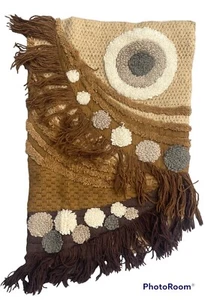 Vintage Scandinavian Swedish Wool Rya Weaving Rug Wall decor 78x48cm - Picture 1 of 9