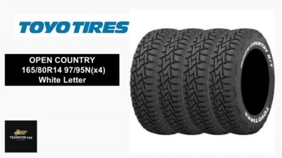 Toyo Tire Open Country 165/80R14 97/95N LT(x4)  White Letter Kei Truck Mini - Image 1 of 4