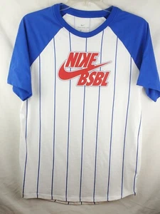 Nike Youth Boy's BSBL White/Blue/Red Basic T Shirt Size XL - Picture 1 of 5