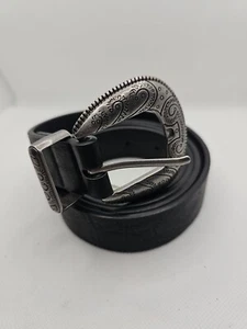 Cinturón de vestir Topman para hombre poliuretano grande negro hebilla regular 34-38 in - Imagen 1 de 4