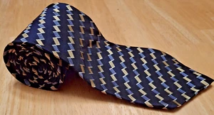 Nautica 100% Silk Tie Imported Fabric Multicolor Geometric Design 3.75 X 58 - Picture 1 of 5