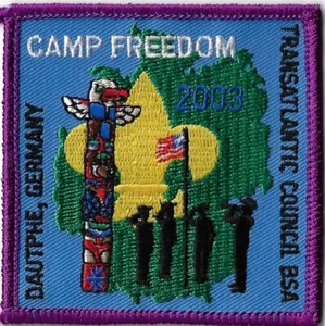 Transatlantic Council BSA 2003 Camp Freedom Dautphe, Germany PUR Bdr. [MX-10555] - Picture 1 of 1