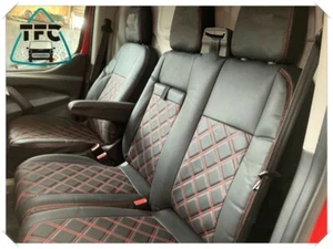 FRONT SEAT COVERS FOR FORD TRANSIT MK7 MK8 - LEATHERETTE 2013 - Picture 1 of 4