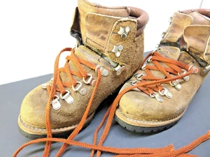 VIBRAM DEPOSE MONTAGNA BLOCK LEATHER WAFFLE STOMPERS HIKING BOOTS MEN'S 7W - Picture 1 of 15